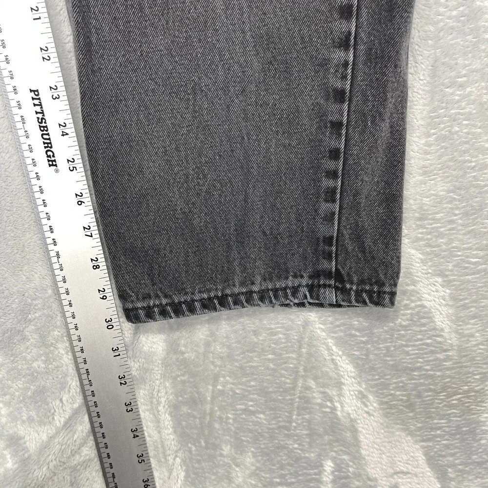 Vtg Levi's Jeans Mens 42x30 (40x30) Black Denim 550 Straight Leg Orange Tab USA